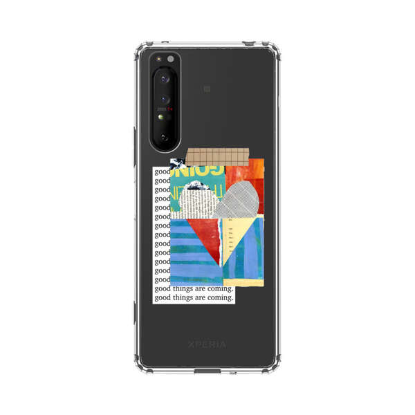 Colorful Abstract Collage with Geometric Shapes Sony Xperia 1 II Case