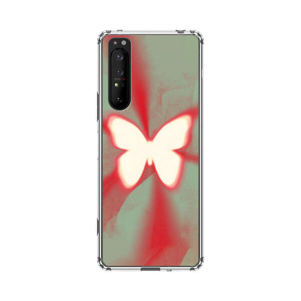 Glowing White Butterfly Abstract Radiant Design Sony Xperia 1 II Case