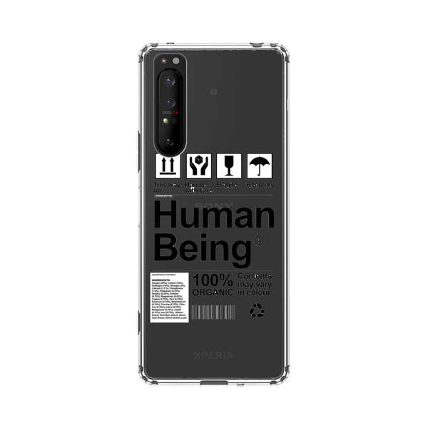 Human Being Fragile Label Design Sony Xperia 1 II Case