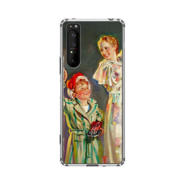 Joyful Family Christmas Celebration Sony Xperia 1 II Case