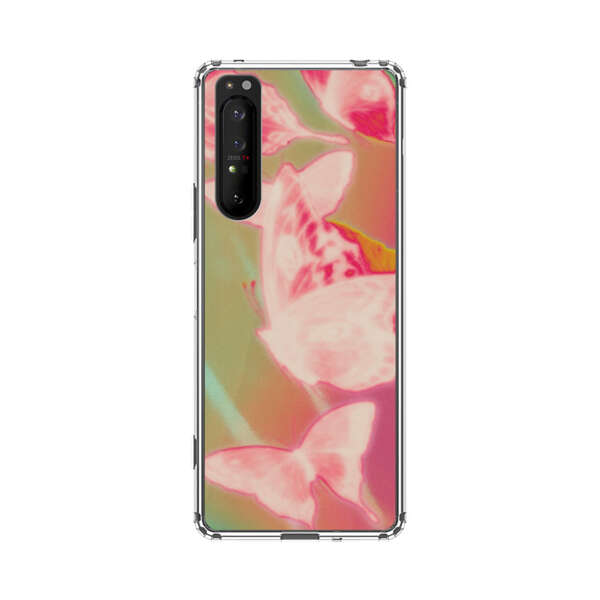 Pink Butterflies Dreamy Colorful Background Sony Xperia 1 II Case
