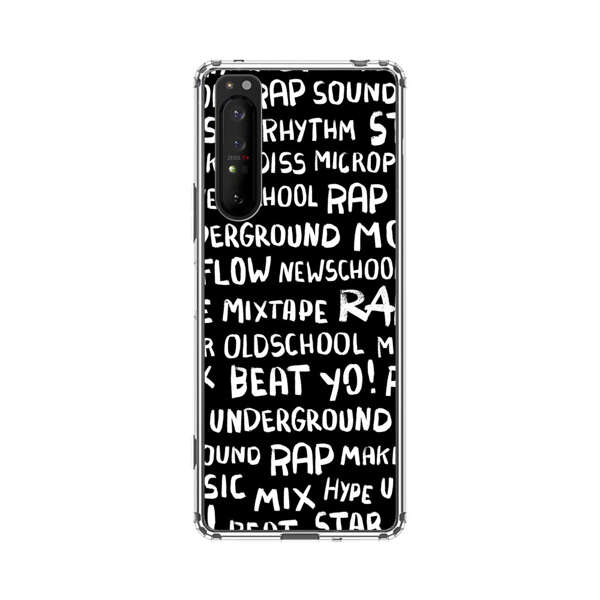 Rap Hip Hop Words Collage Sony Xperia 1 II Case