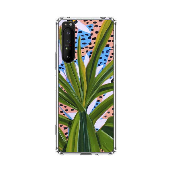 Tropical Leaves Abstract Pattern Sony Xperia 1 II Case