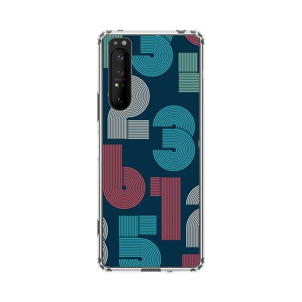 Vibrant Seamless Pattern of Colorful Stylized Numbers Sony Xperia 1 II Case