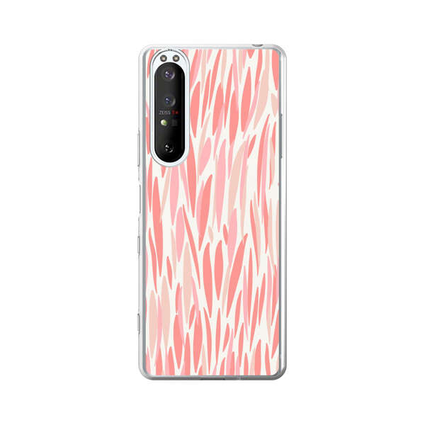 Abstract Coral Wavy Lines Pattern Sony Xperia 1 III Case