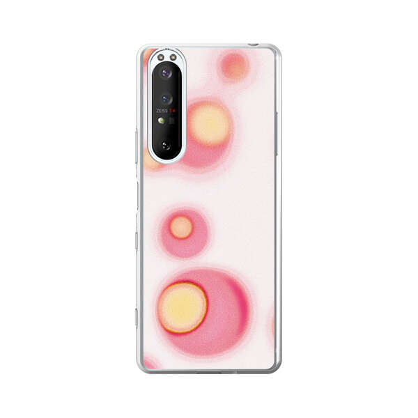Abstract Pink and Yellow Blobs Sony Xperia 1 III Case