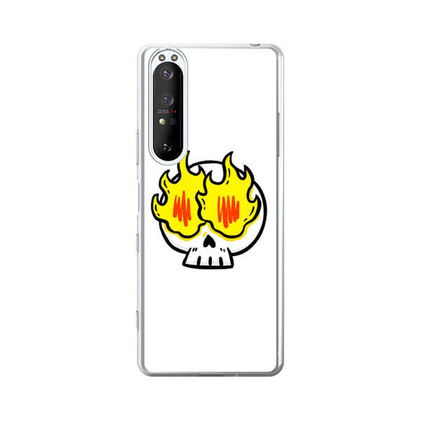 Cartoon Skull with Flames Sony Xperia 1 III Case