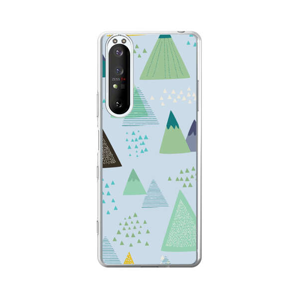 Colorful Abstract Mountain Pattern Sony Xperia 1 III Case