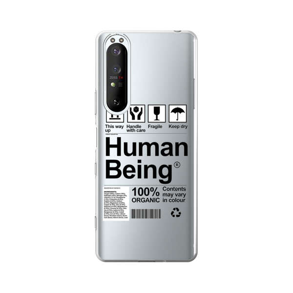 Human Being Fragile Label Design Sony Xperia 1 III Case