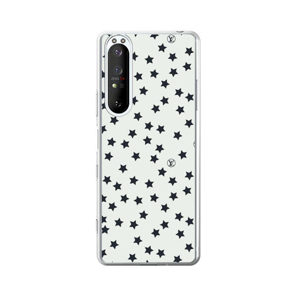 Minimalist Black Stars Pattern Sony Xperia 1 III Case