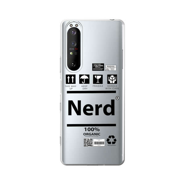 Minimalist Nerd Shipping Icons Design Sony Xperia 1 III Case