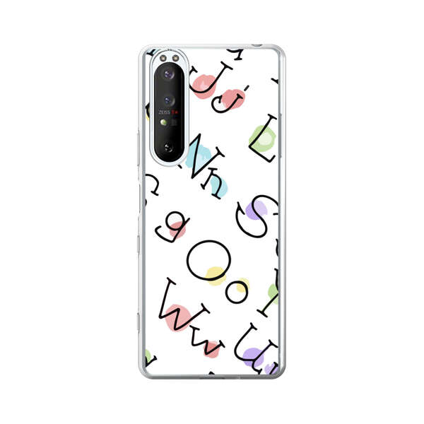 Playful Alphabet Pattern with Colorful Letters Sony Xperia 1 III Case