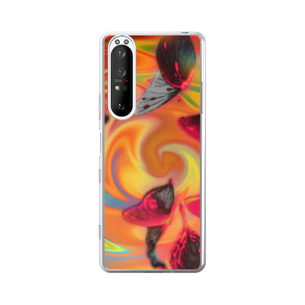 Psychedelic Butterflies Swirl Sony Xperia 1 III Case