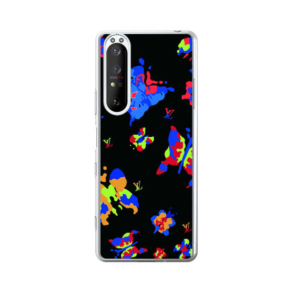 Vibrant Abstract Butterflies and Floral Splashes Sony Xperia 1 III Case