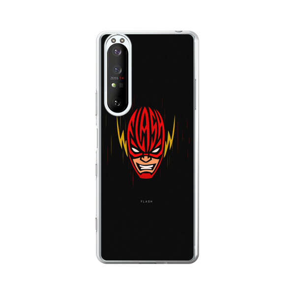 Vibrant Superhero Face with Lightning Bolts Sony Xperia 1 III Case