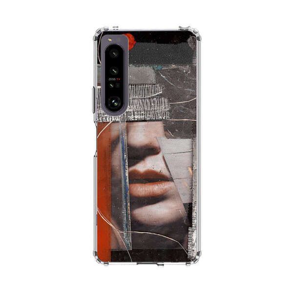 Abstract Collage Close Up Face Sony Xperia 1 IV Case