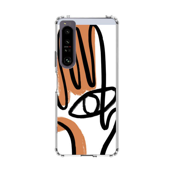 Abstract Minimalist Hand with Eye Sony Xperia 1 IV Case