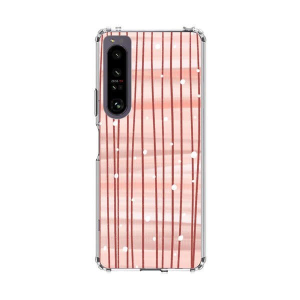 Abstract Vertical Lines Pink Pattern Sony Xperia 1 IV Case