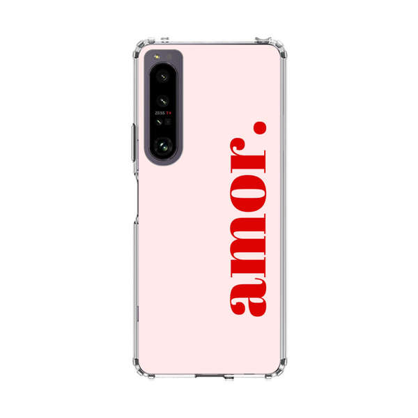Amor Love Bold Red Text Sony Xperia 1 IV Case