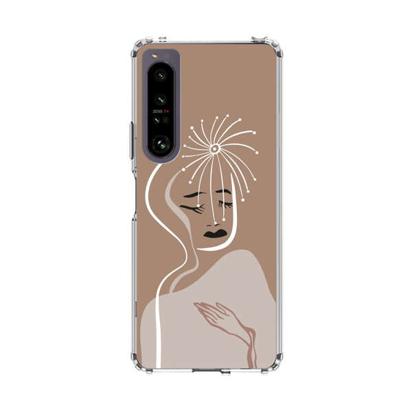 Artistic Abstract Portrait with Serene Face Sony Xperia 1 IV Case