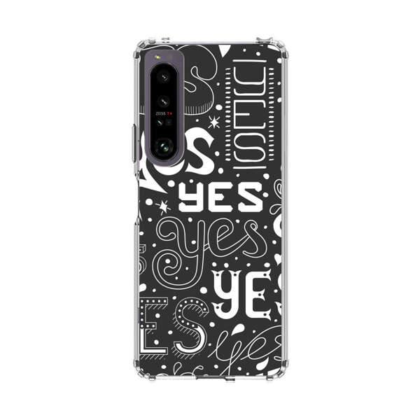 Bold Playful Typography Yes Pattern Sony Xperia 1 IV Case