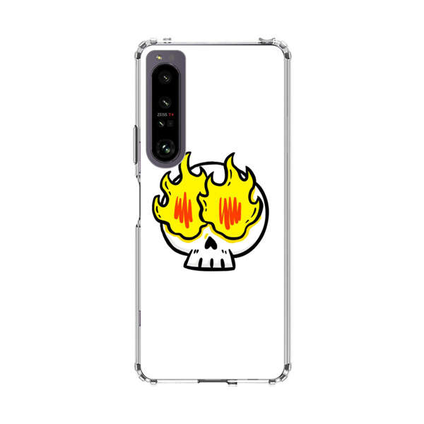 Cartoon Skull with Flames Sony Xperia 1 IV Case