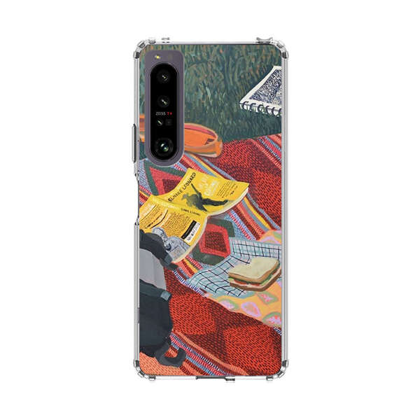 Charming Picnic Scene with Blanket and Food Sony Xperia 1 IV Case