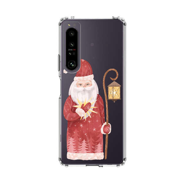 Charming Santa Claus Holding Glowing Heart and Lantern Sony Xperia 1 IV Case