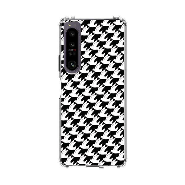 Classic Black and White Houndstooth Pattern Sony Xperia 1 IV Case