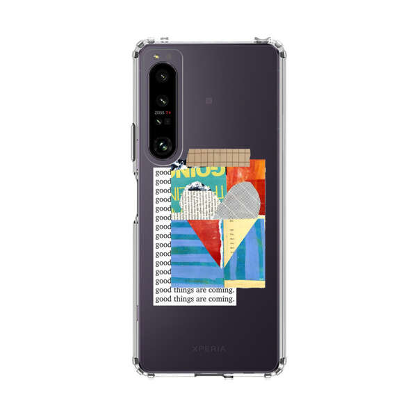 Colorful Abstract Collage with Geometric Shapes Sony Xperia 1 IV Case