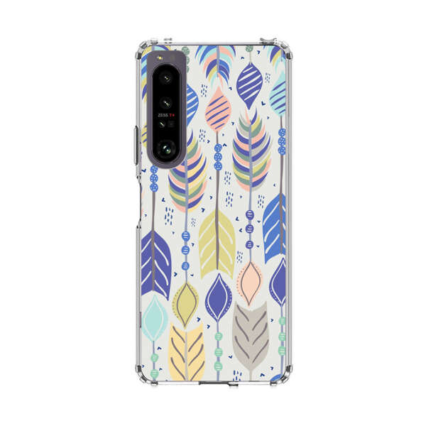 Colorful Feathers Pattern Pastel Sony Xperia 1 IV Case