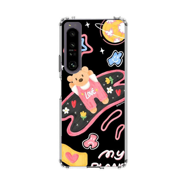 Cute Teddy Bear Love Space Design Sony Xperia 1 IV Case