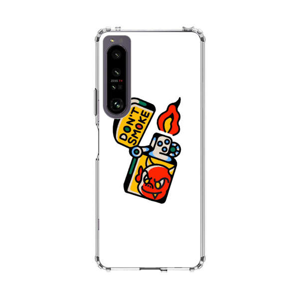 Don't Smoke Vintage Lighter with Devil Face Sony Xperia 1 IV Case