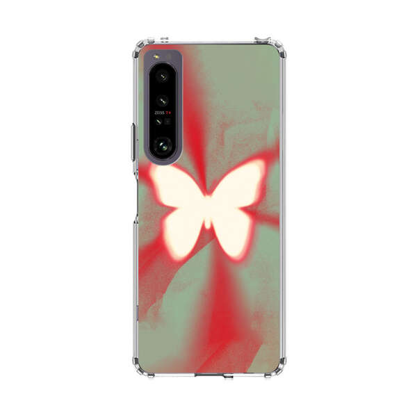 Glowing White Butterfly Abstract Radiant Design Sony Xperia 1 IV Case