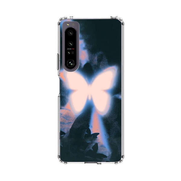 Glowing White Butterfly Sony Xperia 1 IV Case