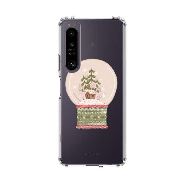 Holiday Snow Globe with Gingerbread House Sony Xperia 1 IV Case