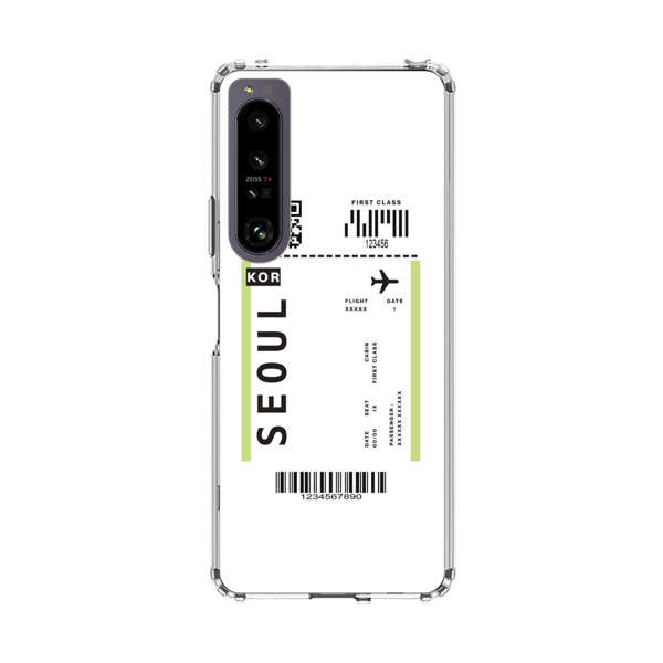 Minimalist Seoul Boarding Pass Sony Xperia 1 IV Case