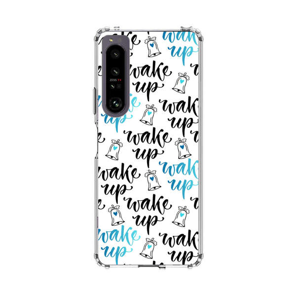 Motivational wake up call lettering pattern Sony Xperia 1 IV Case