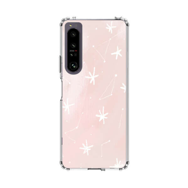 Pink Stars and Constellation Pattern Sony Xperia 1 IV Case