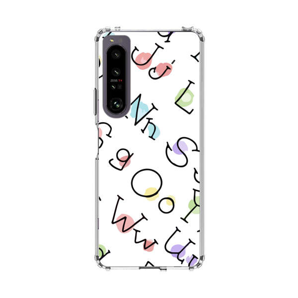 Playful Alphabet Pattern with Colorful Letters Sony Xperia 1 IV Case