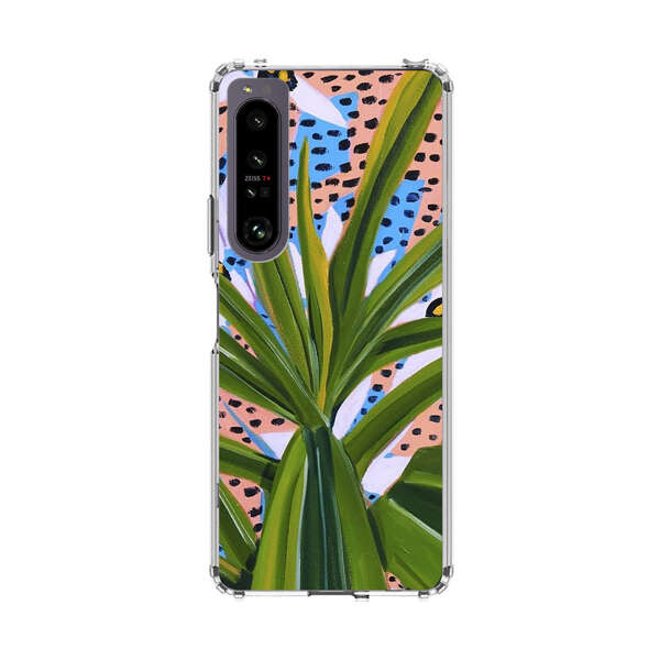 Tropical Leaves Abstract Pattern Sony Xperia 1 IV Case