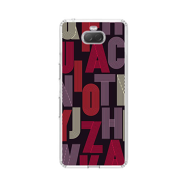 Abstract Letters Pattern Sony Xperia 10 Case