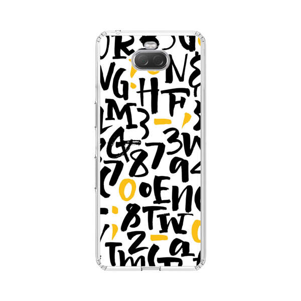 Abstract Typography Letter Number Pattern Sony Xperia 10 Case