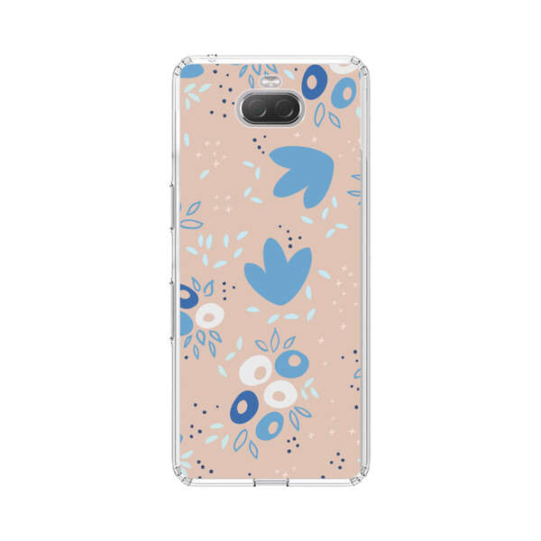 Blue Floral Pattern Sony Xperia 10 Case
