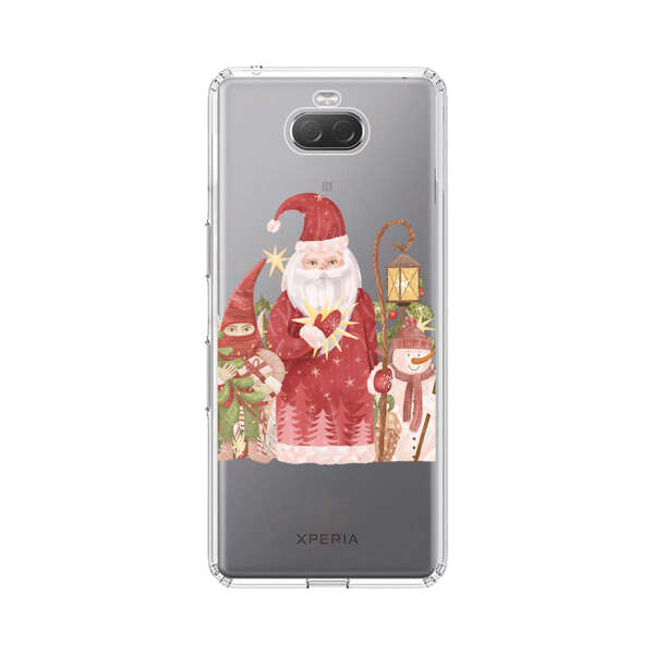 Christmas Santa Elf Snowman Festive Illustration Sony Xperia 10 Case