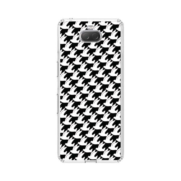 Classic Black and White Houndstooth Pattern Sony Xperia 10 Case