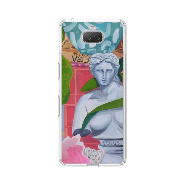 Classical Venus Bust with Green Leaves and Vibrant Vases Sony Xperia 10 Case