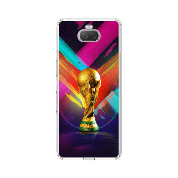 Golden Soccer Trophy with Colorful Abstract Background Sony Xperia 10 Case