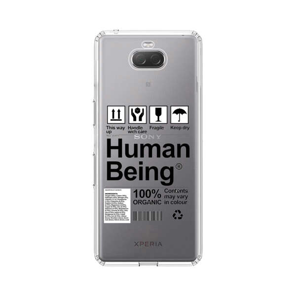 Human Being Fragile Label Design Sony Xperia 10 Case