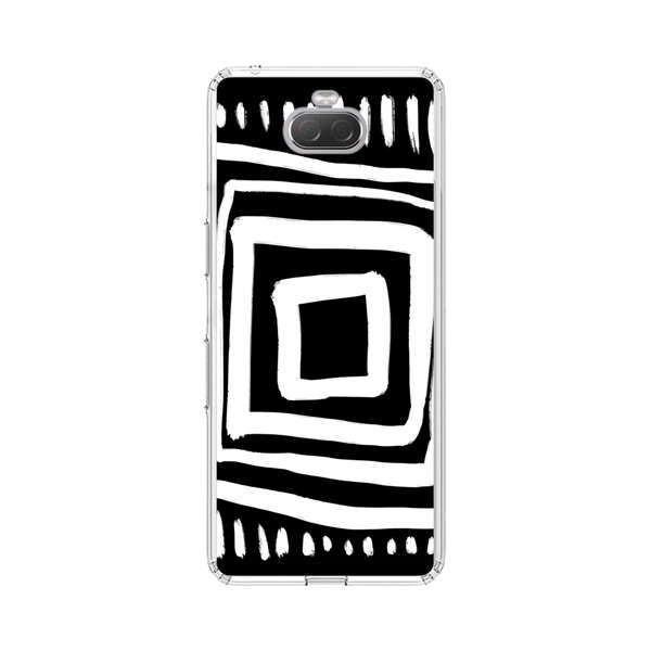 Minimalist Geometric Black and White Design Sony Xperia 10 Case